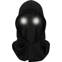 Mask med lysande ögon