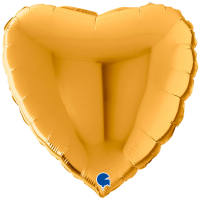 Folieballong Hj�rta Guld i gruppen Festartiklar / Ballonger / Enf�rgade ballonger hos PARTAJSHOP AB (22002G-r)