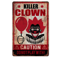 Skylt Killer Clown