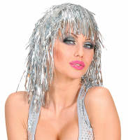 Glitterperuk silver 