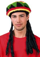 Rasta-peruk med basker 