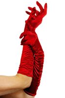 Handskar, röda långa