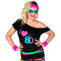 T-Shirt 80-tal i gruppen Maskerad / Maskeradteman / 80-talstema hos PARTAJSHOP AB (29410-r)