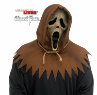 Scream mask scarecrow