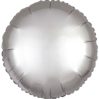 Folieballong Rund Silver Satin