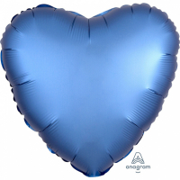 Folieballong Hjärta Mörkblå Satin