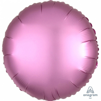 Folieballong Rund Rosa Satin