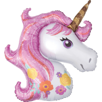 Folieballong Unicorn Pink