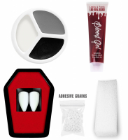 Vampyr make up set med tnder