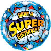 Folieballong Superhero Happy Birthday