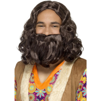Hippie Peruk med skägg