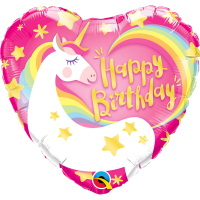 Ballong Enh�rning Happy Birthday