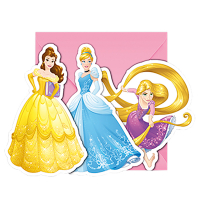 Inbjudningskort Disneyprinsessor