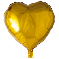 Folieballong Hjärta Guld