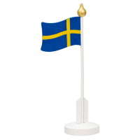Bordsflagga i trä Sverige