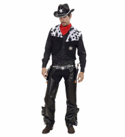 Chaps Cowboy Svart i gruppen Maskerad / Maskeradklder / Herrdrkter hos PARTAJSHOP AB (7604C-r)