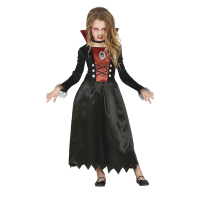 Maskeraddrkt vampiress i gruppen Hgtider / Halloween / Halloweendrkter / Vampyrdrkter hos PARTAJSHOP AB (77624-r)