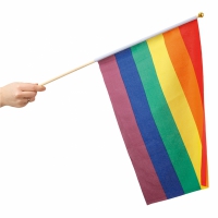 Pride flagga på pinne