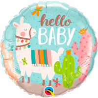 Folieballong Lama Hello Baby