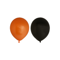 Latexballonger 10-pack Orange och Svart 