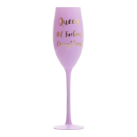 Champagneglas Rosa Queen of fucking everything
