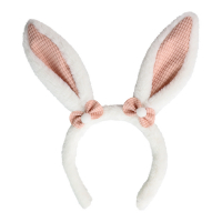 Kaninöron Diadem med rosetter