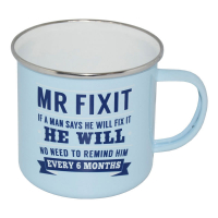 Retro emaljerad pltmugg Mr Fixit