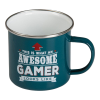 Retro Mugg emaljerad pltmugg Gamer