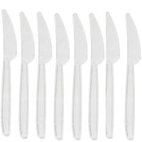 Bordsknivar 18,5 cm transparent