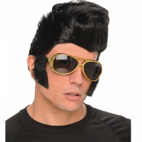 Elvis peruk med Glasögon