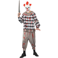 Clown Creepy Tonåring Maskeraddräkt