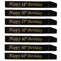 Ordensband Birthday i gruppen Festartiklar / Festteman / Fdelsedagsfest / Guld hos PARTAJSHOP AB (96200-r)