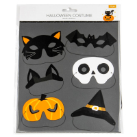 Pappersmask Halloween 6-pack