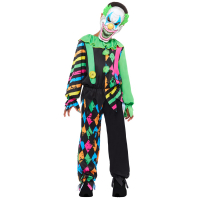 Clowndrkt med mask Barnstorlek