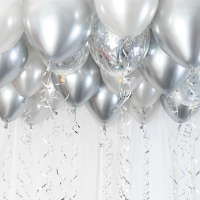 Ballongkit Silver Takdekoration