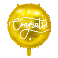 Folieballong Guld Congrats!