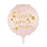 Folieballong Love you mom Rosa