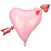 Folieballong Hjärta med pil 
