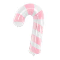 Folieballong Polkagris rosa
