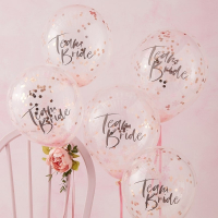 Konfettiballonger Team Bride Floral