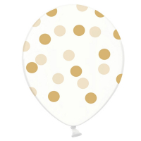 Ballonger Transparent Guld Prickar