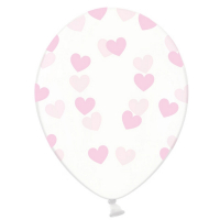 Ballonger Transparent Rosa Hjrtan