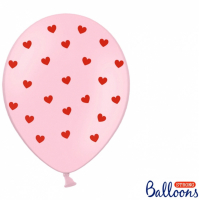 Ballonger Rosa med hjrtan