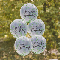 Konfettiballonger Leaf Happy Birthday