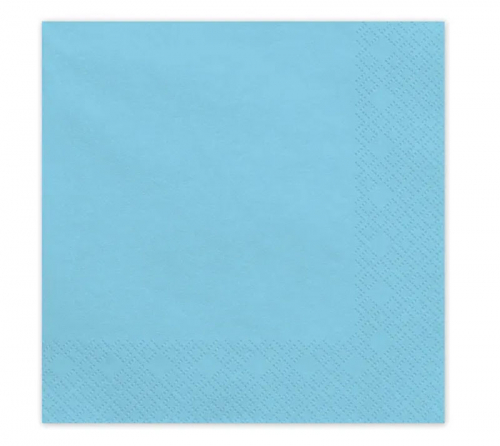 Servetter ljusblå 20-pack i gruppen Festartiklar / Dukning / Engångsartiklar hos PARTAJSHOP AB (sp33-109-001j)