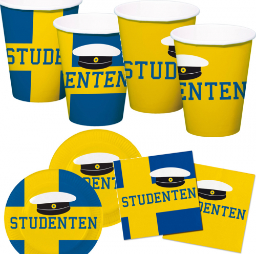 Student Dukning 8-pack i gruppen Hgtider / Studenten / Studentdukning hos PARTAJSHOP AB (studentdukning)