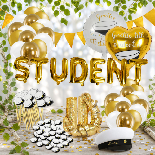 Studentkit Klassisk Guld i gruppen Högtider / Studenten hos PARTAJSHOP AB (studentkit-03)