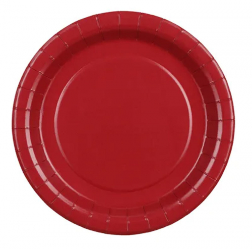 Assietter mörkröd 6-pack i gruppen Festartiklar / Dukning / Engångsartiklar hos PARTAJSHOP AB (tpp90-007c)