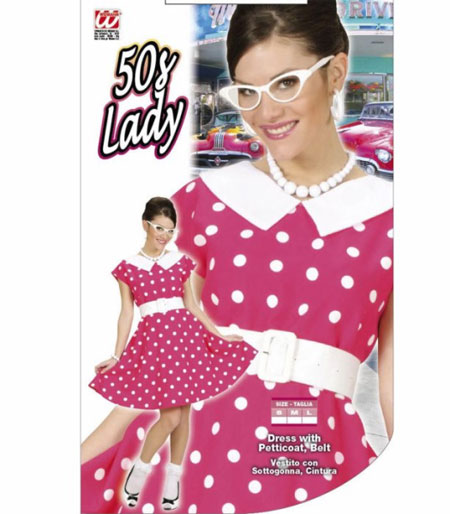 50 talsklänning rosa lady Large 50 talsklänning rosa lady Large