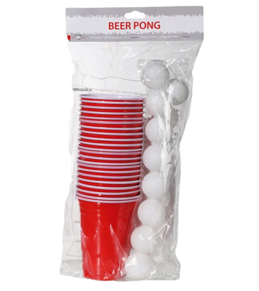 red Cups 11+Black cups11+4balls Beer Pong Drinking Game Set 22PCS Plastic Game Cups with 4PCS Ping Pong Balls Outdoor Camping Bar Pub Party Supplies 16oz 